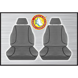Tradies Canvas Seat Cover Pair Grey Triton 2015 Onwards