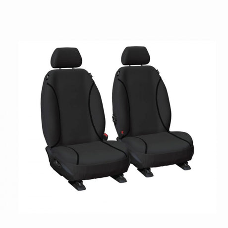 Black Canvas Front Seat Cover Pair Hilux 2015 - Current