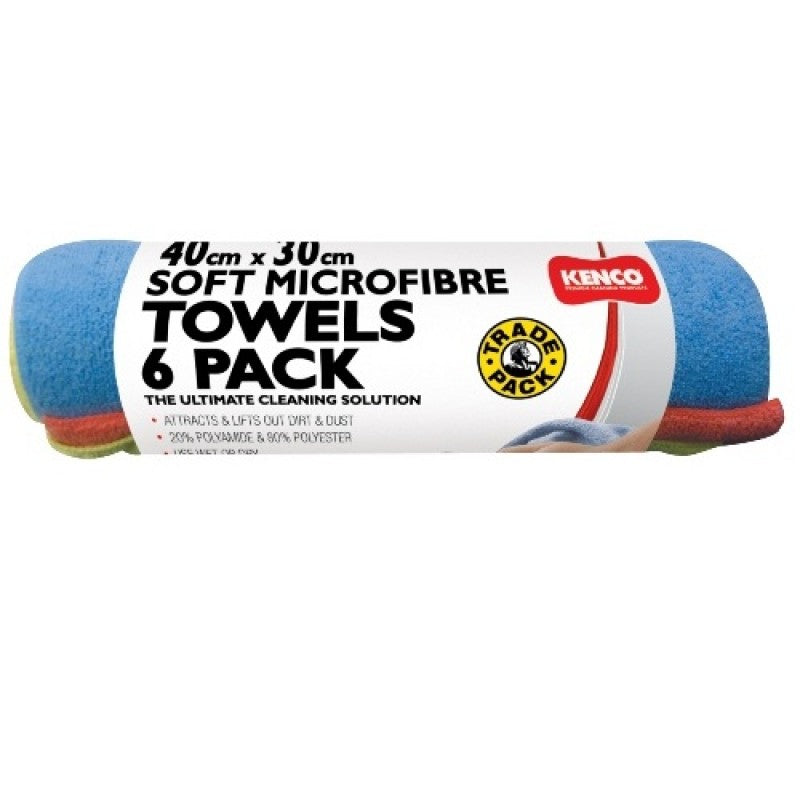 Kenco - Microfibre Cloth 40Cm X 30Cm Pk6