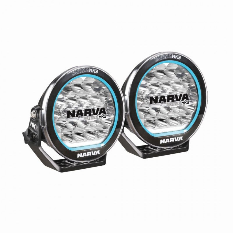 Narva Ultima MK3 180 LED Driving Light Kit Black Hybrid Beam