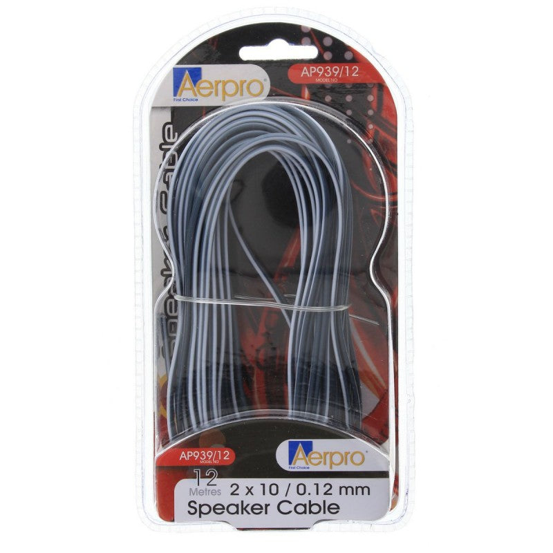 Aerpro Speaker Cable 2 X 10 - 0.12mm 12M Grey
