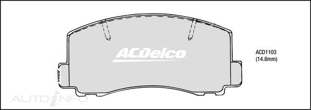 ACDelco Front Brake Pads - Mitsubishi Colt / Nissan Pulsar / Toyota Corolla 1983-1994
