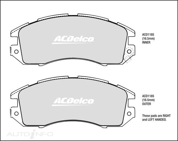 ACDelco Front Brake Pads - Subaru Impreza, Legacy, Liberty 1992-1998