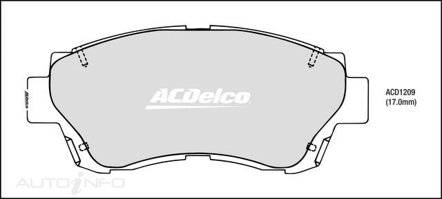 ACDelco Front Brake Pads - Toyota Altezza, Camry, Celica, Chaser, Crown, Mark II, Soarer