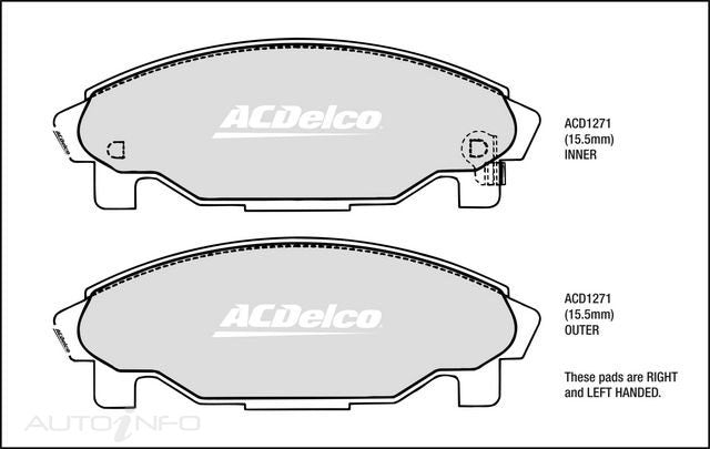 ACDelco Front Brake Pads - Daihatsu Charade, Pyzar