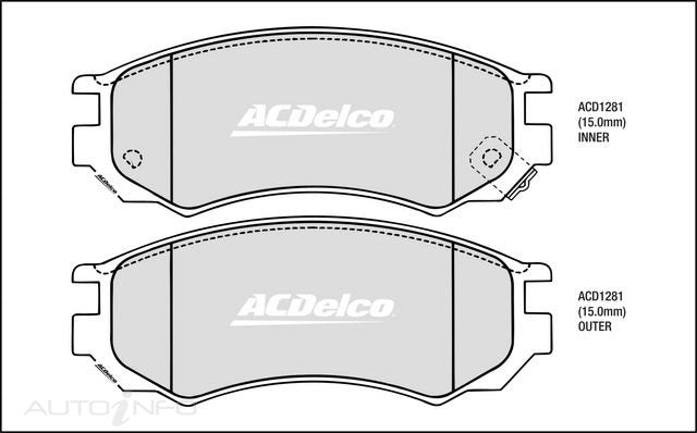 ACDelco Rear Brake Pads - Ford Laser / Mazda 323 1991-1998