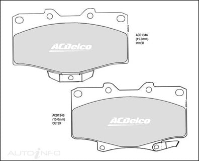 ACDelco Front Brake Pads - Toyota Hilux, Landcruiser 1985-2000