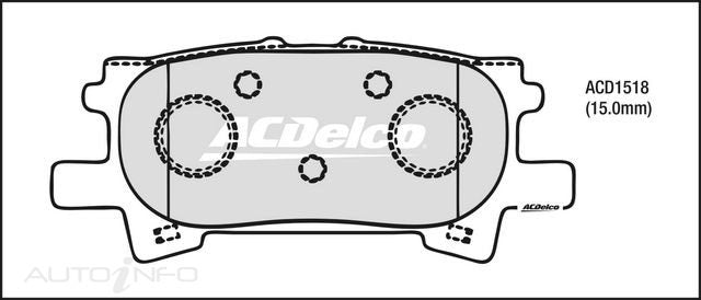 ACDelco Rear Brake Pads - Lexus RX330, RX350, RX400 / Toyota Harrier 2003-2009