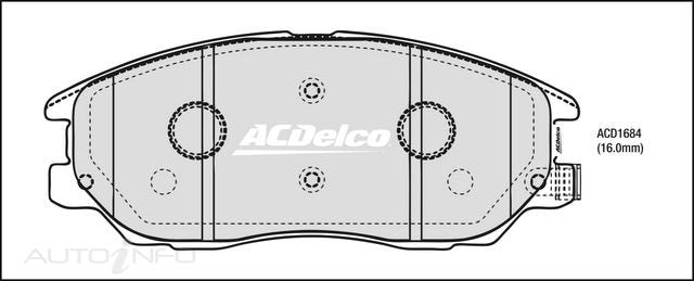 ACDelco Front Brake Pads - Hyundai Terracan / Ssangyong Stavic