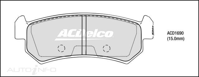 ACDelco Rear Brake Pads - Holden Viva 2005-2009