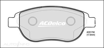 ACDelco Front Brake Pads - Citreon / Peugeot 2001-2010