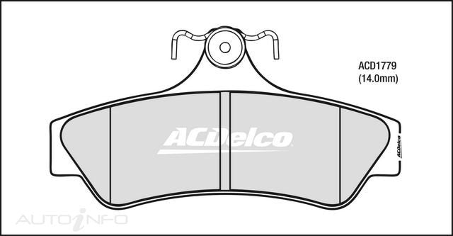 ACDelco Rear Brake Pads - Mitsubishi 380 2005-2008