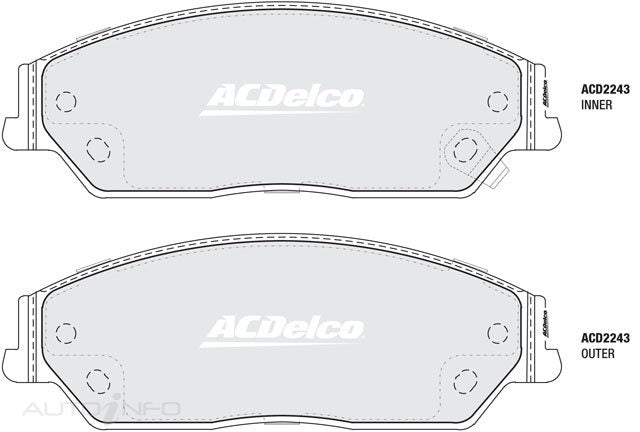 ACDelco Front Brake Pads - Toyota Aurion, Camry 2006-2017