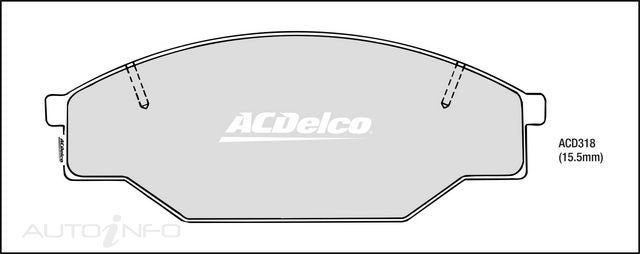 ACDelco Front Brake Pads - Toyota Dyna, Hiace, Hilux 1981-2000