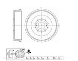Rear Brake Drum - Toyota Hilux 2005-2015 (254mm)