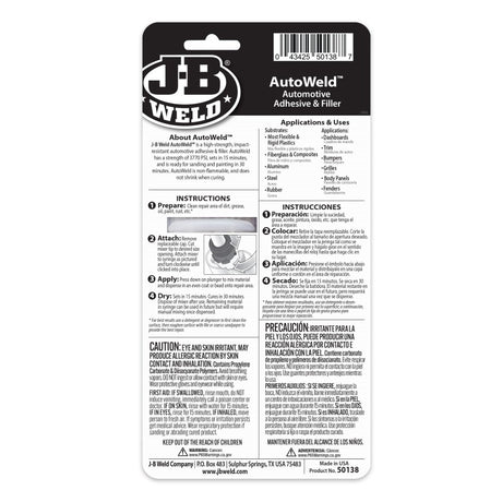 JB Weld Autoweld Black Automotive Adhesive & Filler 25ML