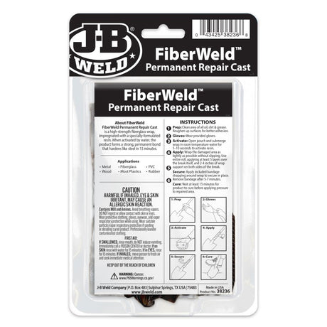 JB Weld Fiberweld Permanent Fibreglass Repair Cast