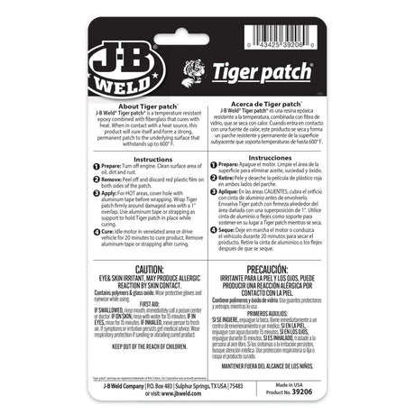 JB Weld Tiger Patch Kit