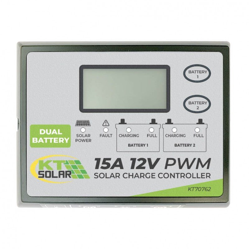 KT PWM Solar Controller 15AMP Dual battery 12V-24V