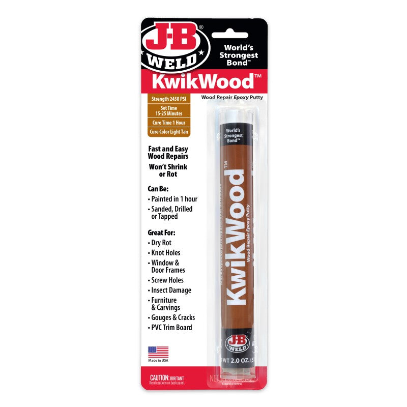 JB Weld Kwikwood Wood Repair Epoxy Putty Stick 57G