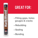 JB Weld Kwikwood Wood Repair Epoxy Putty Stick 57G