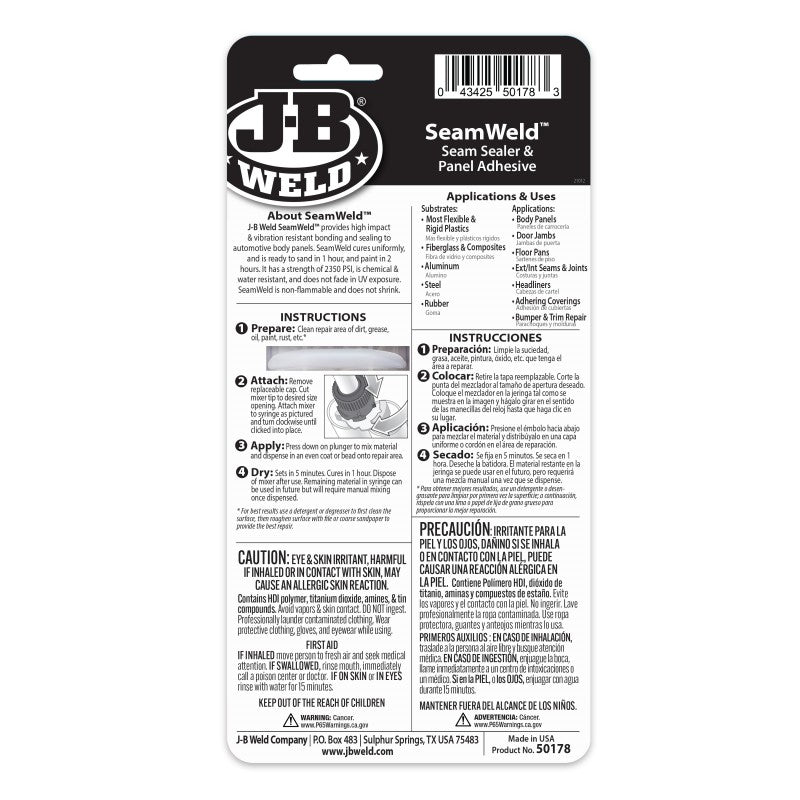 JB Weld Seamweld Seam Sealer & Panel Adhesive 25ML