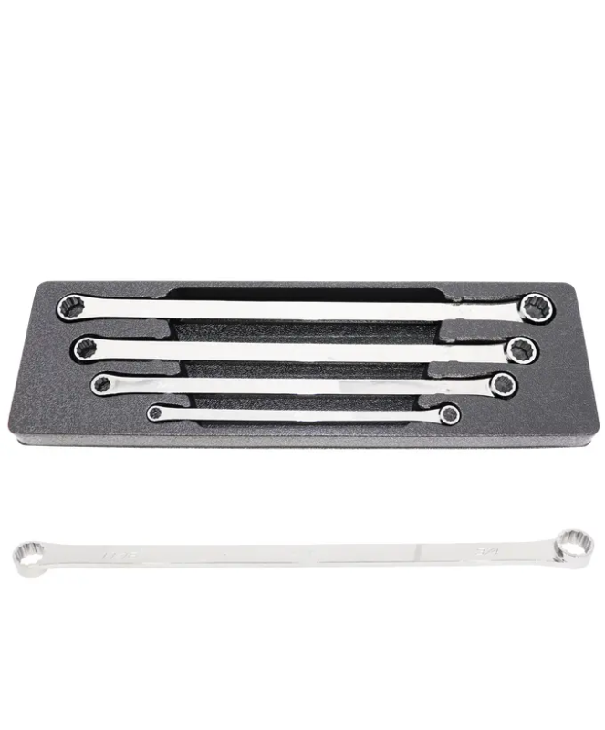 SP Tools Double Ring Long Spanner set - 0° Offset - SAE - 4pc