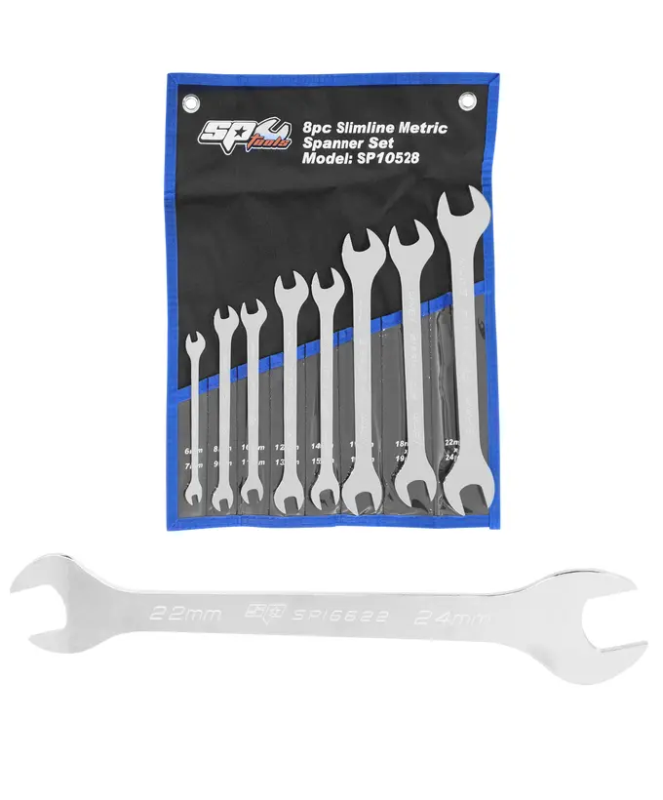 SP Tools Ultra Thin Double Open End - Metric - 8PC