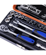 SP Tools 1/4"Dr Socket Set - Metric/SAE - 23pc - 12 Point