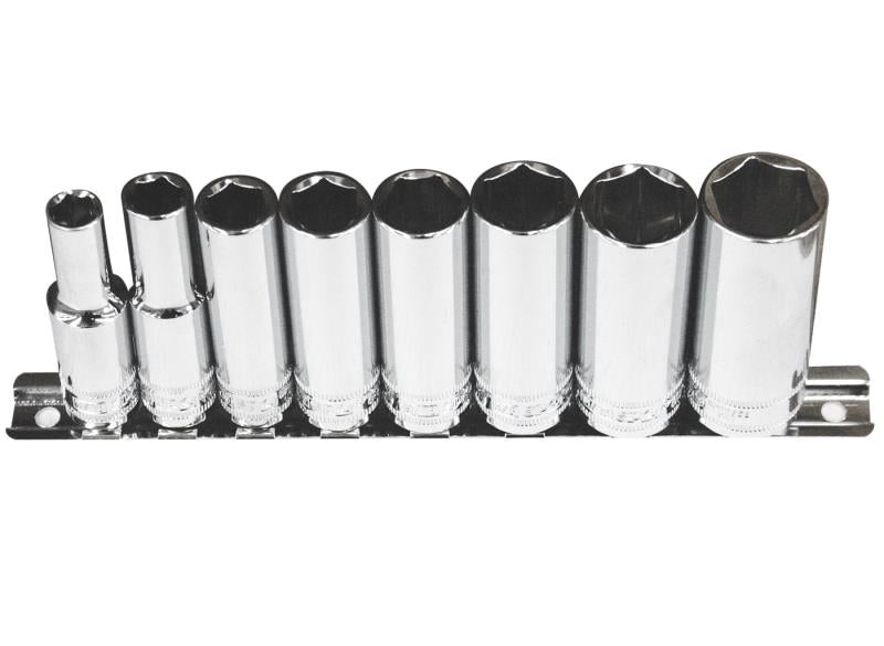 SP TOOLS 3/8"DR SOCKET RAIL SET - 6PT SAE - 8PC