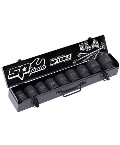 SP Tools 1"Dr Impact Socket Set - 6pt Metric - 9pc