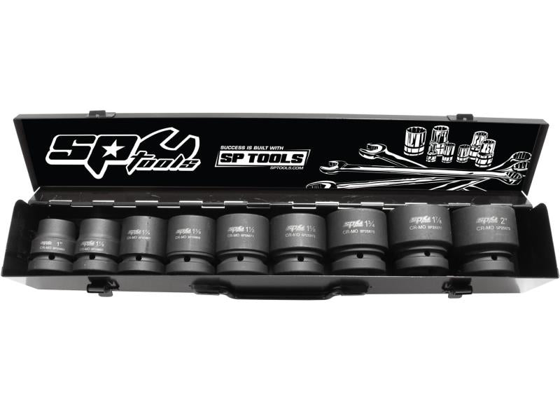 SP Tools 1"Dr Impact Socket Set - 6pt SAE - 9pc