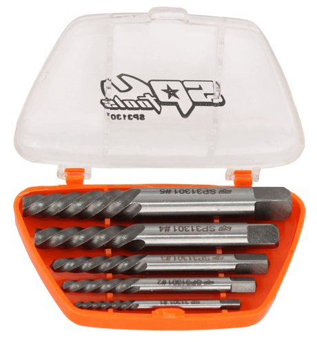 SP Tools Screw Extractor Set - Screw Type - 5pc