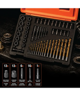 SP Tools Multi Fastener Extractor & Drill Bit Kit - 49pc