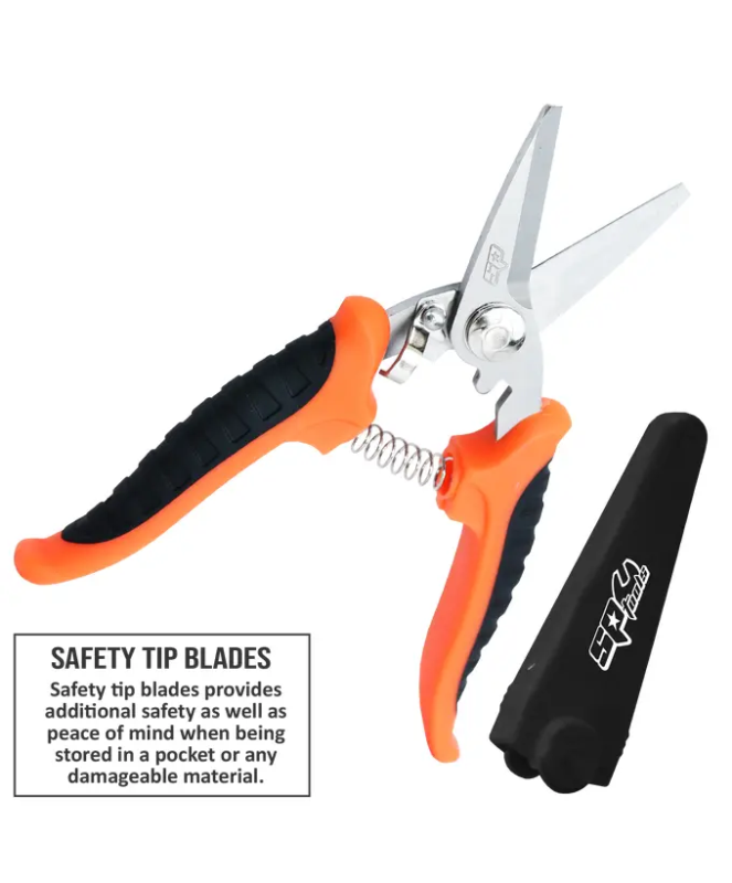 SP Tools Industrial Shears/scissors with Safety Tip blades - Heavy Duty