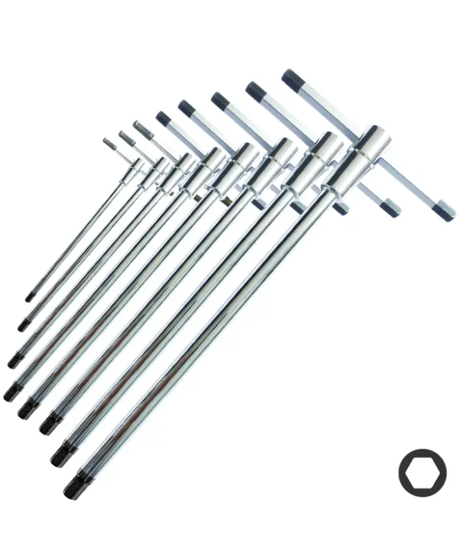 SP Tools T-Handle Hex Key Set - Sliding - Metric - 8pc