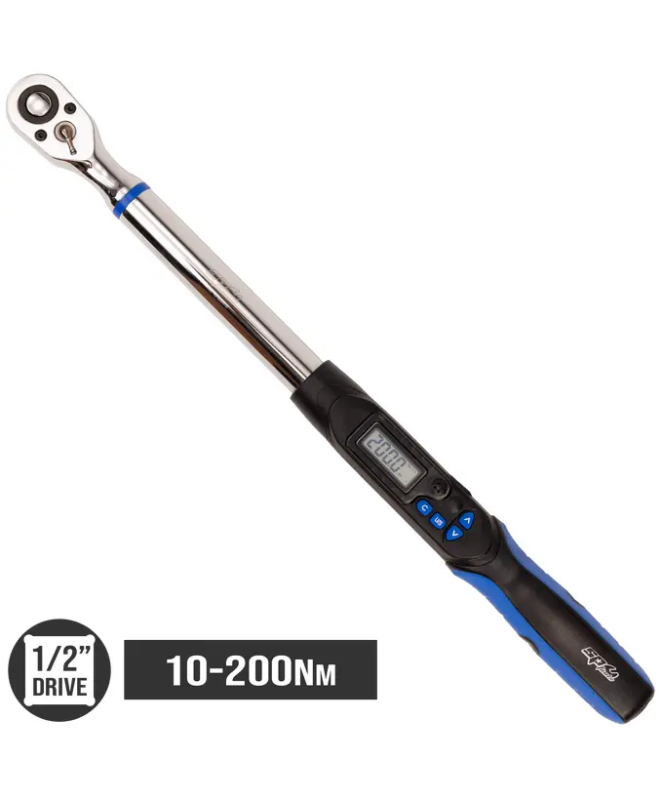 SP Tools Torque Wrench - Digital, Sizes: 1/2’’Dr - 10-200Nm