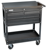SP Tools Diagnostic Trolley - 4 Drawer Black/Black