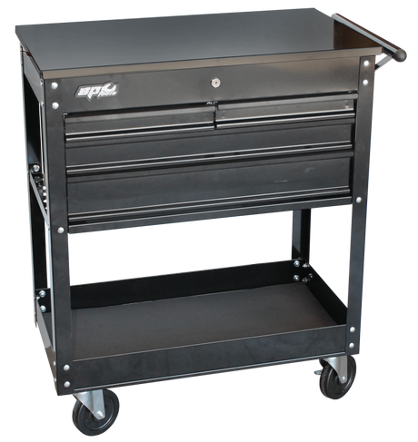 SP Tools Diagnostic Trolley - 4 Drawer Black/Black