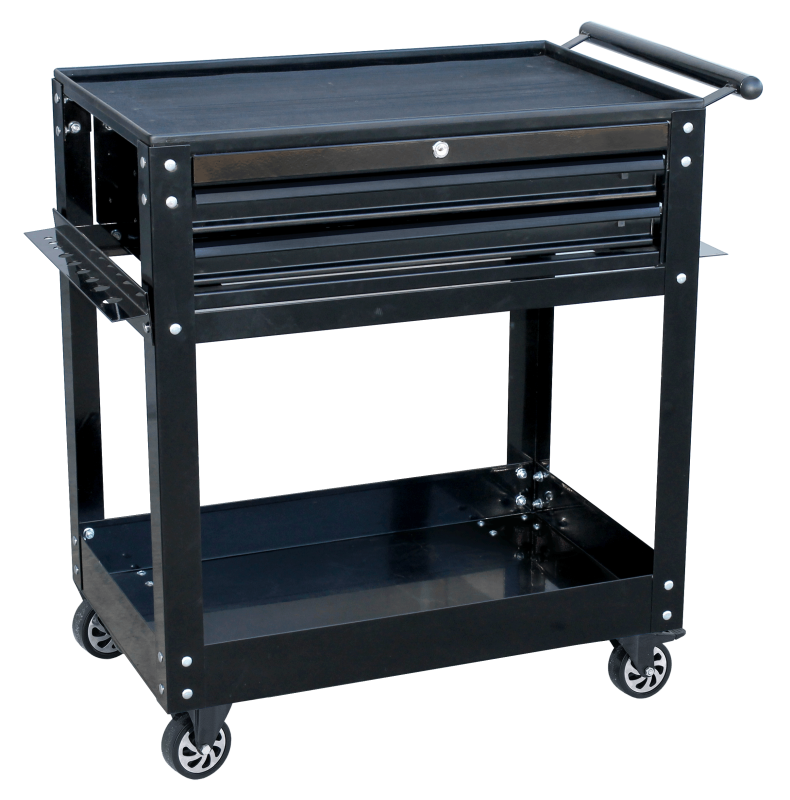 SP Tools Tool Trolley - 2 Shelf - Black/Black