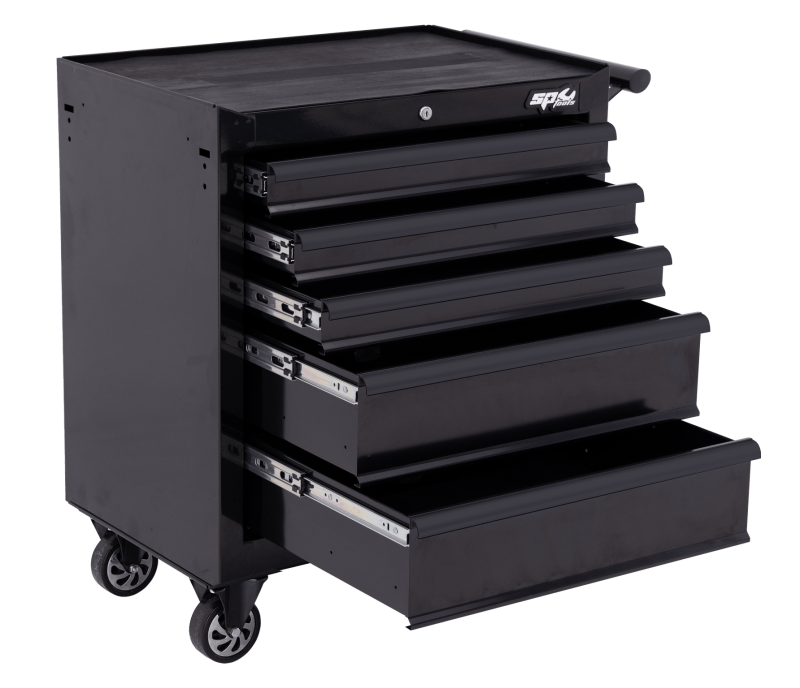 SP Tools Custom Series Roller Cabinet - 5 Drawer - Black/Black