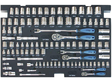 SP TOOLS TOOLKIT 629PC METRIC/SAE BLACK