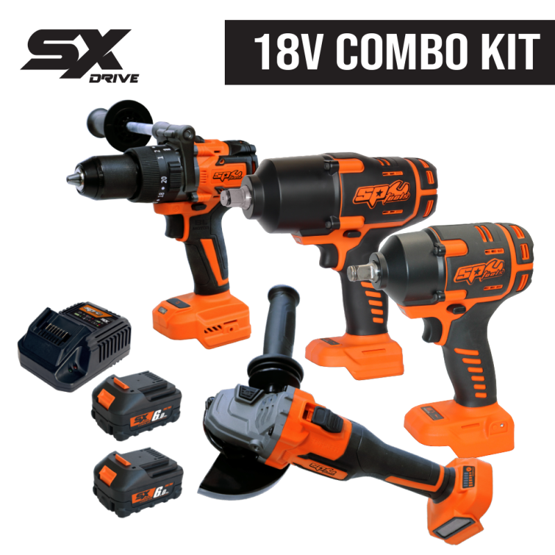 SP Tools 18v Ultimate Brushless Combo Kit - 6.0AH x2 - SX Drive