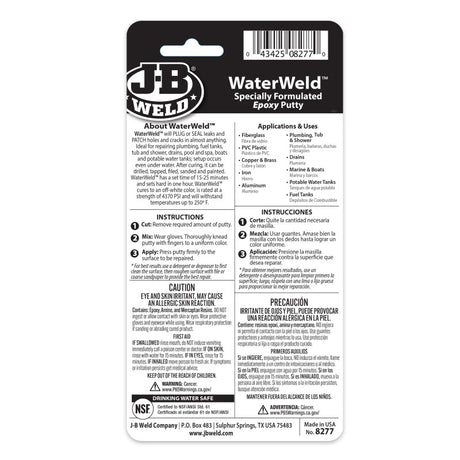 JB Weld Waterweld Epoxy Putty Stick 57G