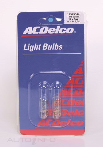 ACDelco Bulb W5W 12V 5W T10 (Twin Pack)