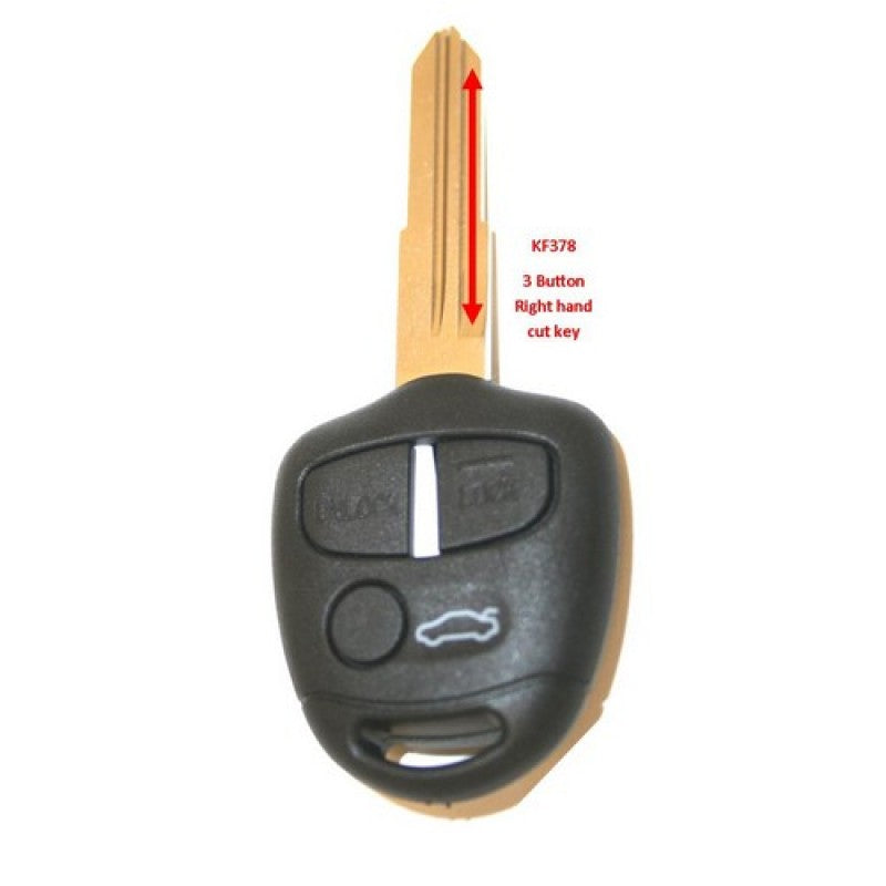 MITSUBISHI VARIOUS MODELS 3 BUTTON SHELL & KEY REPLACEMENT
