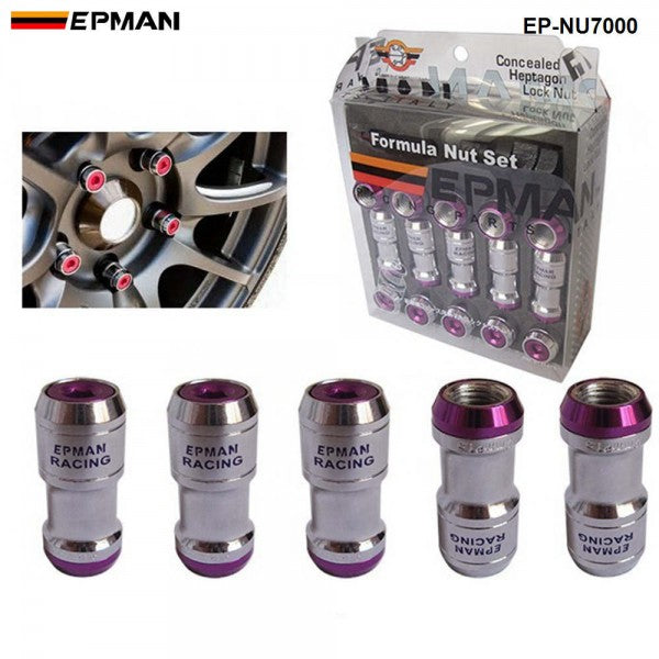 EPMAN Close End Lock Nuts M12 x 1.25 - Purple