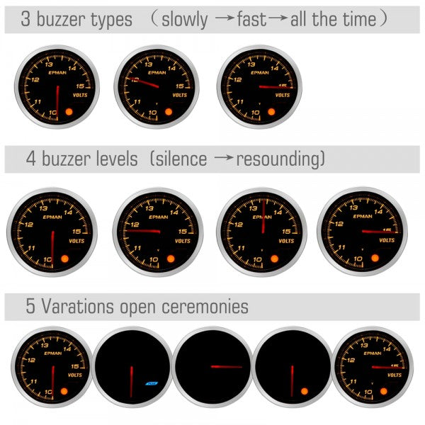 EPMAN 2" 52mm Oil Pressure Gauge (kPa) - 10 Colours