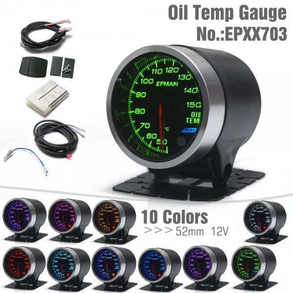 EPMAN 2" 52mm Oil Temp Gauge - 10 Colours