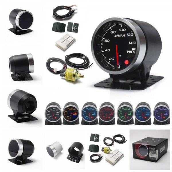 EPMAN 2" 52mm Oil Pressure Gauge (PSI) - 10 Colours